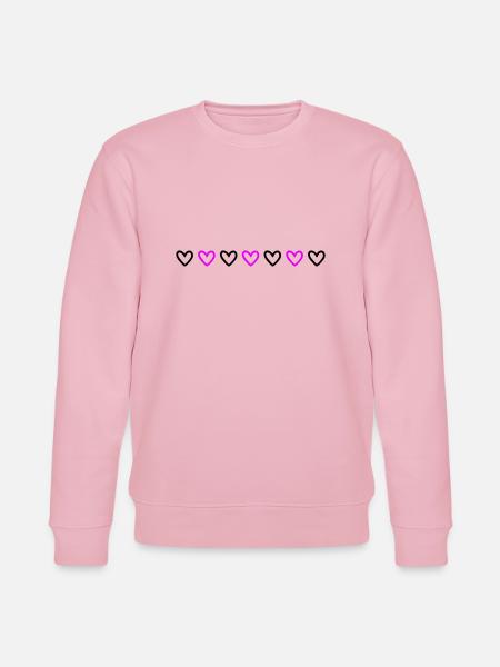 Heart Line - Stanley/Stella CHANGER Unisex Organic Sweatshirt - cotton pink