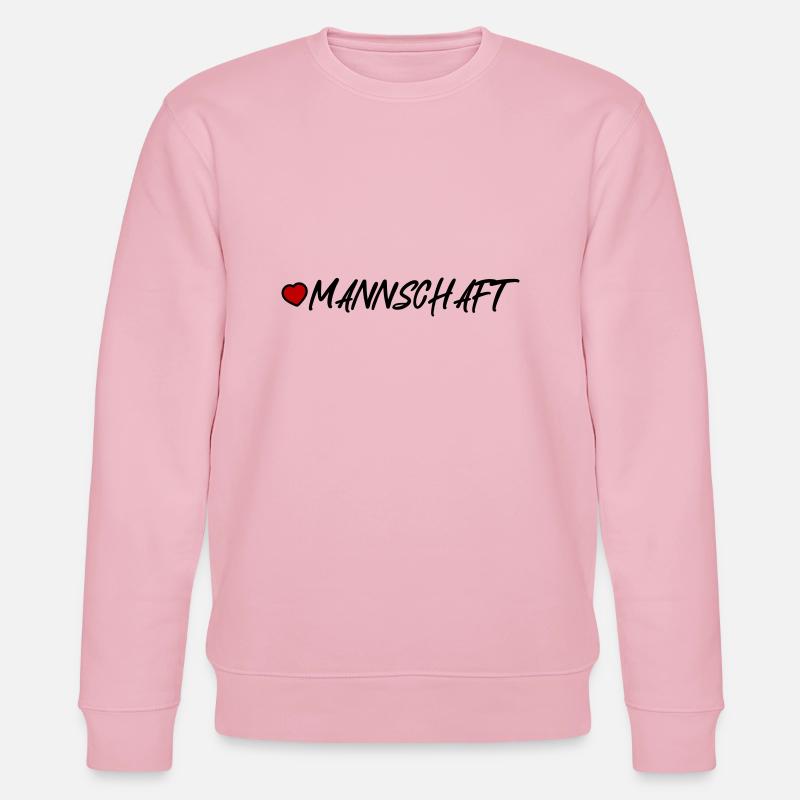 Mannschaft Herz - Stanley/Stella Unisex Bio-Sweatshirt CHANGER  - Hellrosa