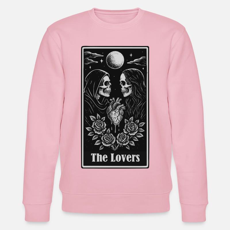 Skeleton Lovers Gothic Tarot Heart Design - Stanley/Stella Unisex Bio-Sweatshirt CHANGER  - Hellrosa