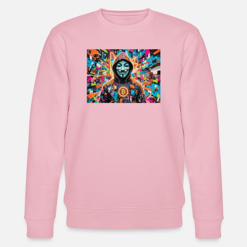 Bitcoin Bazooka - PopArt - Satoshi 3 - Stanley/Stella Unisex Bio-Sweatshirt CHANGER  - Hellrosa