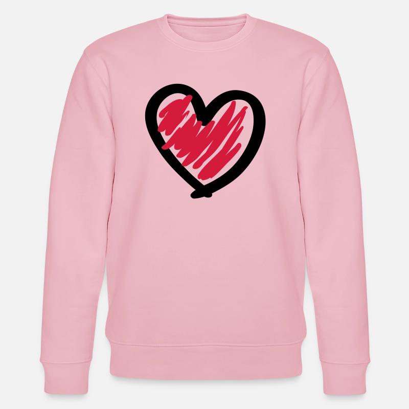 Cool Heart - Stanley/Stella Unisex Bio-Sweatshirt CHANGER  - Hellrosa