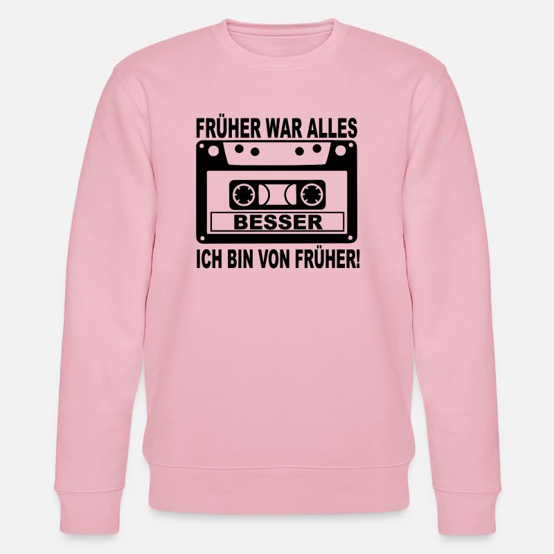 früher war alles besser - Stanley/Stella Unisex Bio-Sweatshirt CHANGER  - Hellrosa