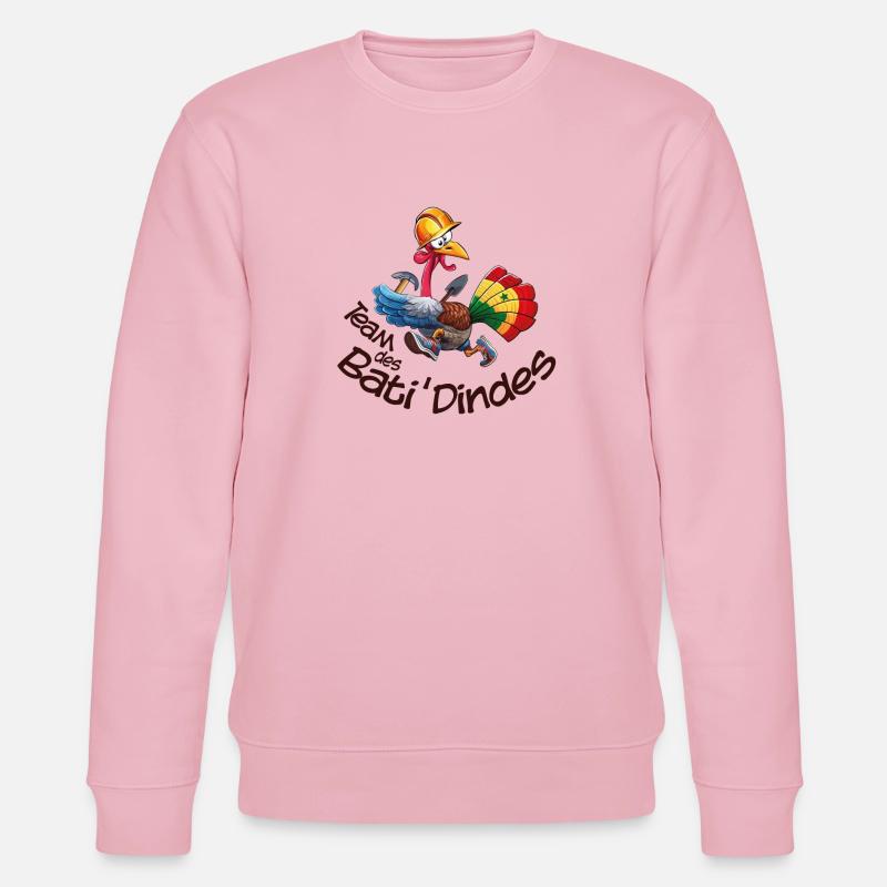 logo team des bati dindes - Sweat bio CHANGER Stanley/Stella Unisexe - rose pâle