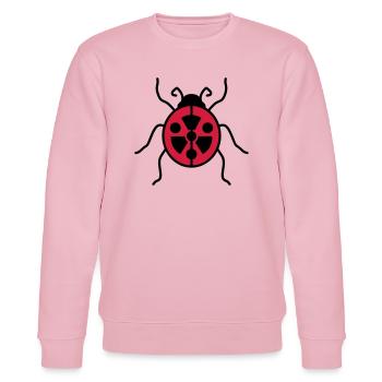 atom symbol radioaktiv gefahr danger warnung hinwe - Stanley/Stella Unisex Bio-Sweatshirt CHANGER  - Hellrosa - Vorne - Jaron (178cm) & Liana (172cm)