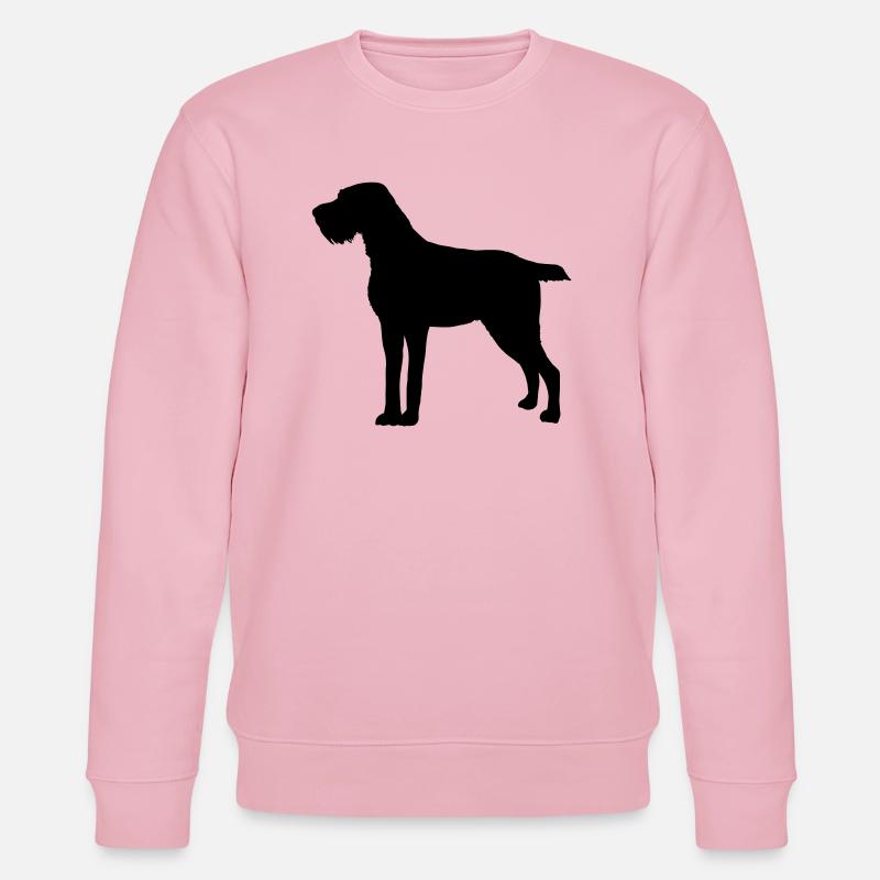 German Wirehaired Pointer - Stanley/Stella CHANGER Unisex Organic Sweatshirt - cotton pink