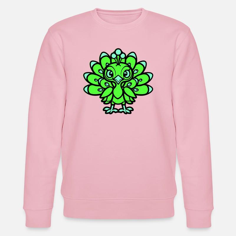 pfau comic tier - Stanley/Stella Unisex Bio-Sweatshirt CHANGER  - Hellrosa