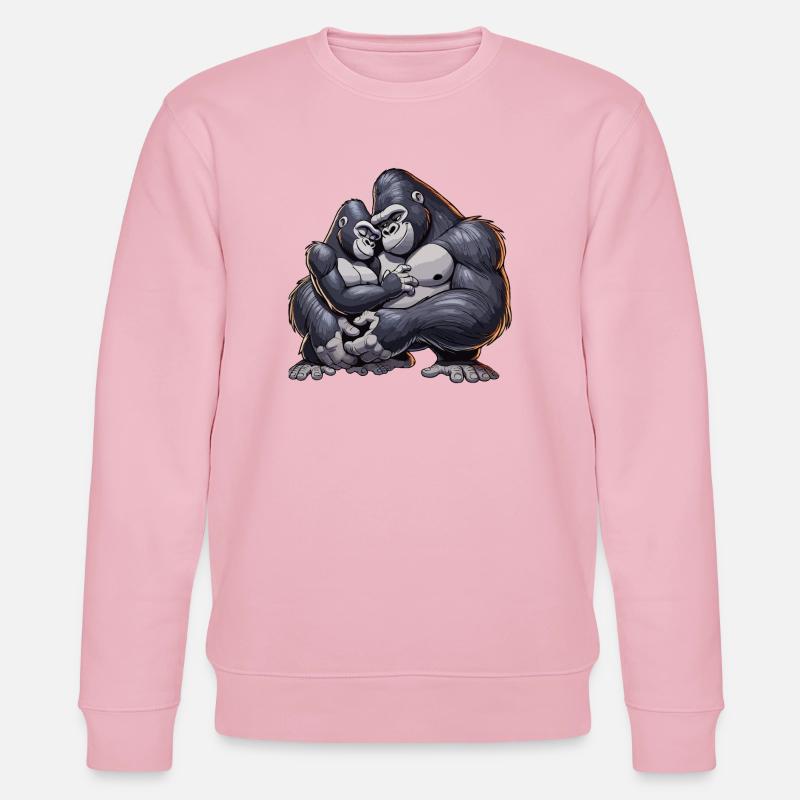 Gorilla-Paar 6 - Stanley/Stella Unisex Bio-Sweatshirt CHANGER  - Hellrosa