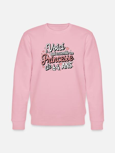 Princess 64 years old - Stanley/Stella CHANGER Unisex Organic Sweatshirt - cotton pink
