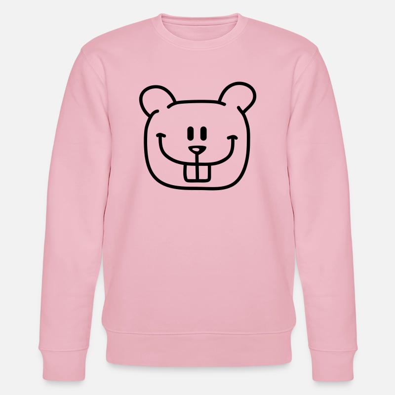 Beaver Face - Stanley/Stella Unisex Bio-Sweatshirt CHANGER  - Hellrosa