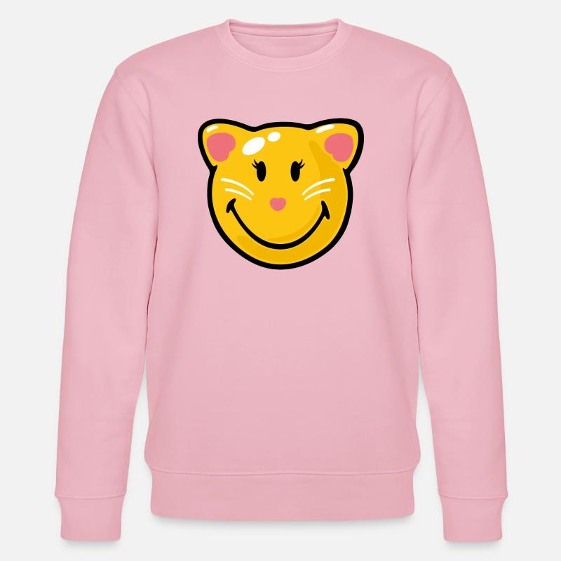 Smiley Cat - Sweat bio CHANGER Stanley/Stella Unisexe - rose pâle