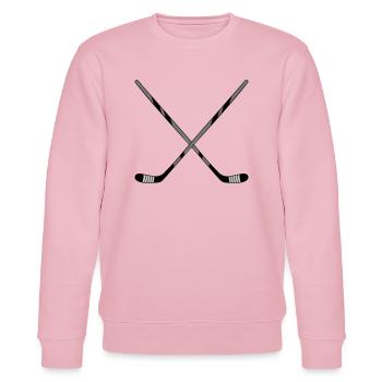 Crossover Ice Hockey - Stanley/Stella CHANGER Unisex Organic Sweatshirt - cotton pink - Front - Jaron (178cm) & Liana (172cm)