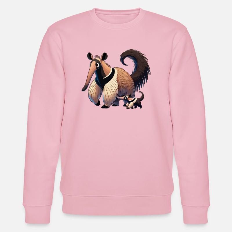 Ameisenbärmit Kind - Stanley/Stella Unisex Bio-Sweatshirt CHANGER  - Hellrosa