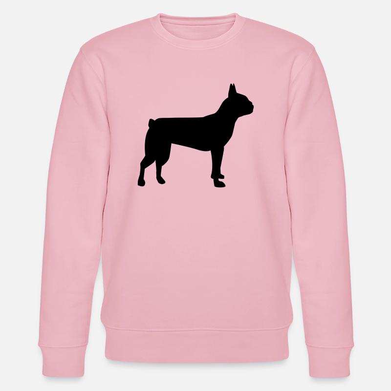 Boston Terrier - Stanley/Stella Unisex Bio-Sweatshirt CHANGER  - Hellrosa