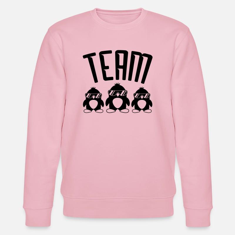 Logo de pingouins cool - Sweat bio CHANGER Stanley/Stella Unisexe - rose pâle