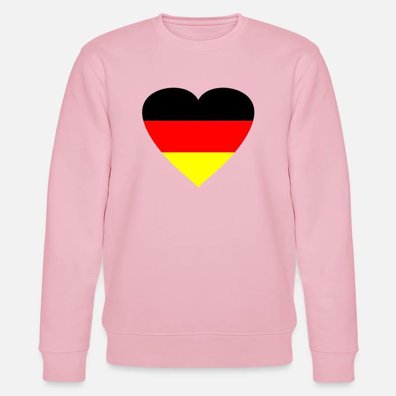 herz_deutschland2 - Stanley/Stella Unisex Bio-Sweatshirt CHANGER  - Hellrosa
