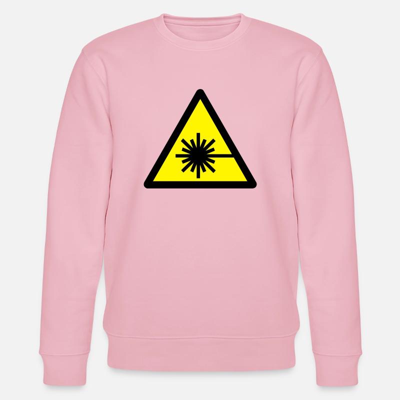 caution_laser_beam_2c - Sweat bio CHANGER Stanley/Stella Unisexe - rose pâle