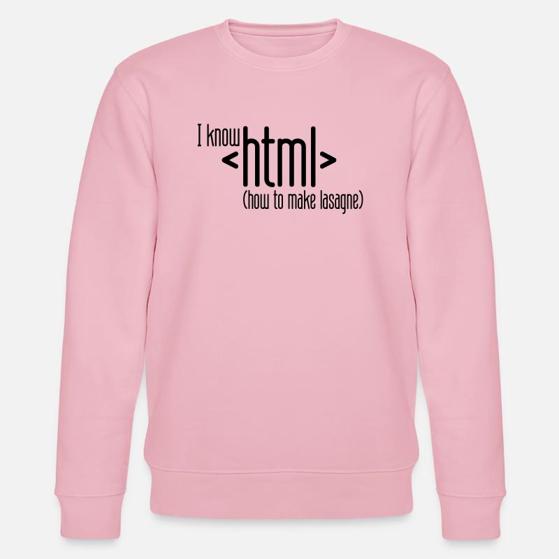 I know HTML - Stanley/Stella Unisex Bio-Sweatshirt CHANGER  - Hellrosa