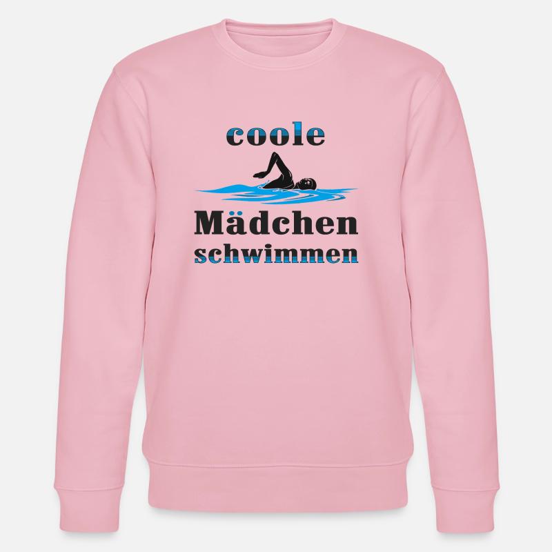Coole Mädchen schwimmen - Stanley/Stella Unisex Bio-Sweatshirt CHANGER  - Hellrosa