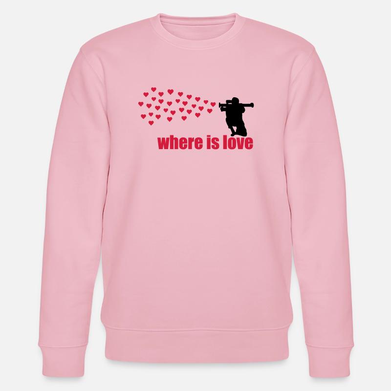 where is love - Stanley/Stella Unisex Bio-Sweatshirt CHANGER  - Hellrosa