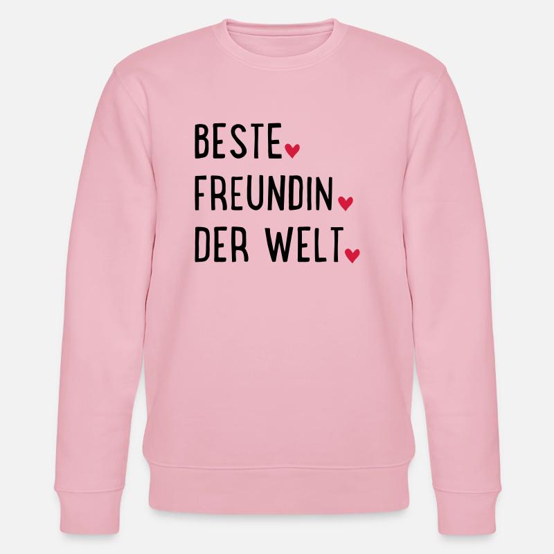 Beste Freundin - Stanley/Stella Unisex Bio-Sweatshirt CHANGER  - Hellrosa