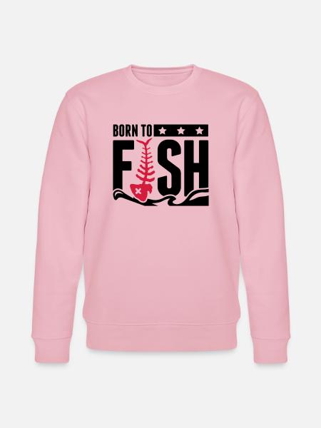 born_to_fish_fe2 - Stanley/Stella CHANGER Unisex Organic Sweatshirt - cotton pink
