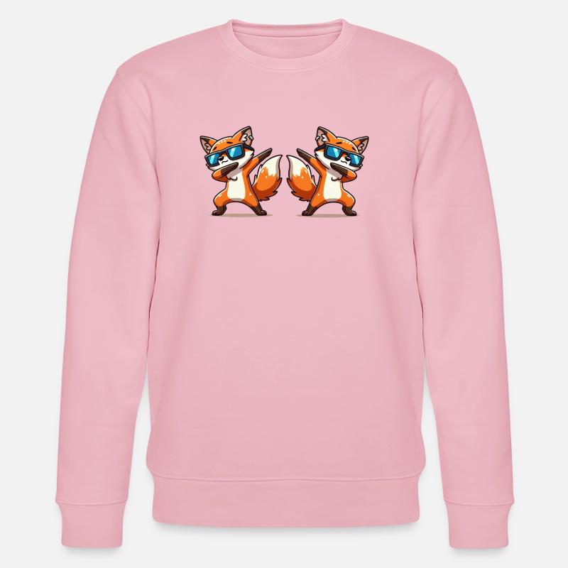 fuchs tier dabbing 2 - Stanley/Stella Unisex Bio-Sweatshirt CHANGER  - Hellrosa