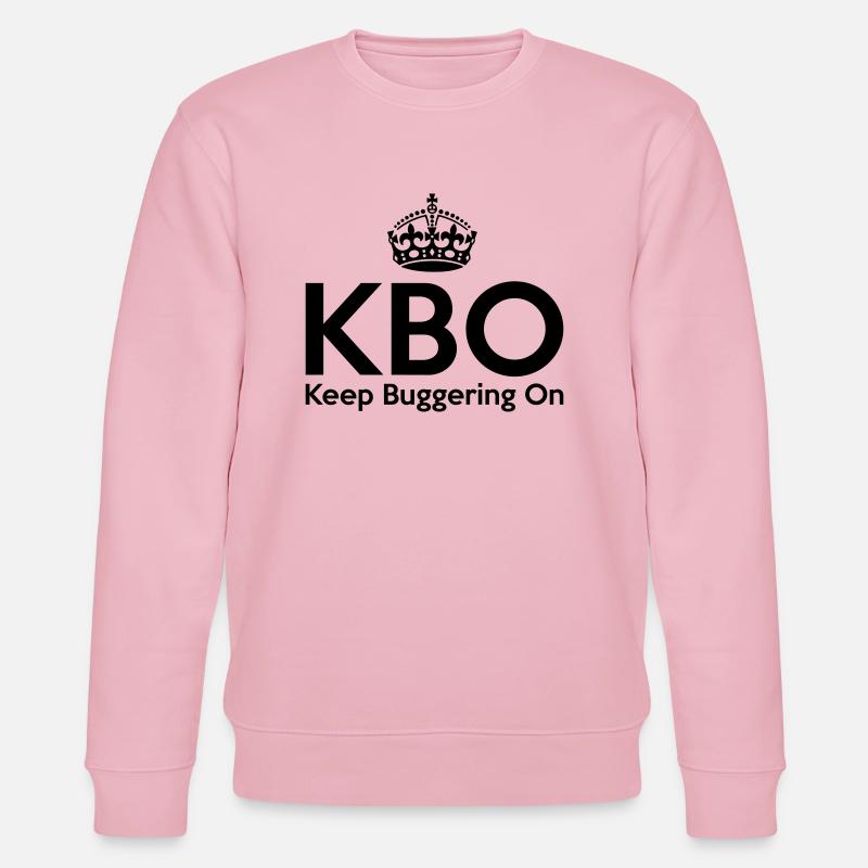 KBO - Keep Buggering on - Stanley/Stella CHANGER Unisex Organic Sweatshirt - cotton pink