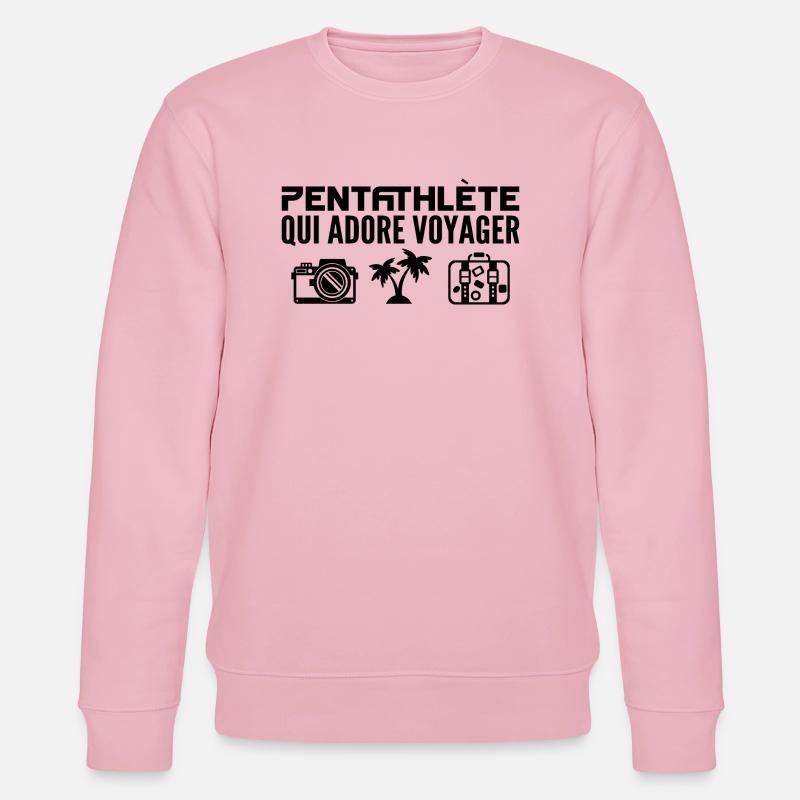 Voyageurs & Pentathlètes : Passion & Découverte - Sweat bio CHANGER Stanley/Stella Unisexe - rose pâle