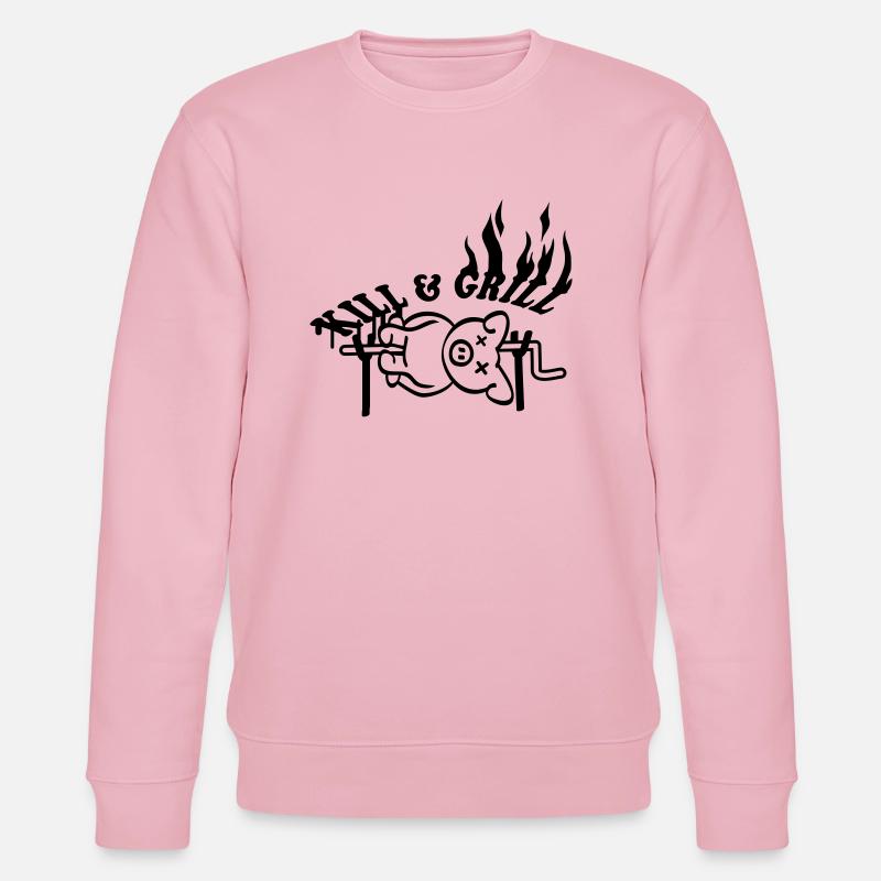 Kill And Grill Pig - Stanley/Stella Unisex Bio-Sweatshirt CHANGER  - Hellrosa
