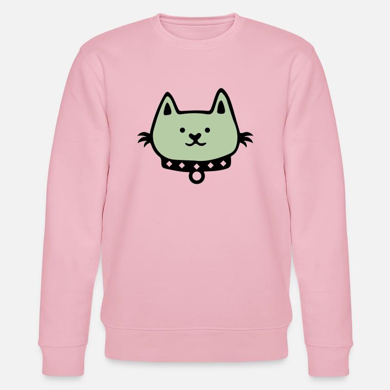 Cat Comic - Stanley/Stella CHANGER Unisex Organic Sweatshirt - cotton pink