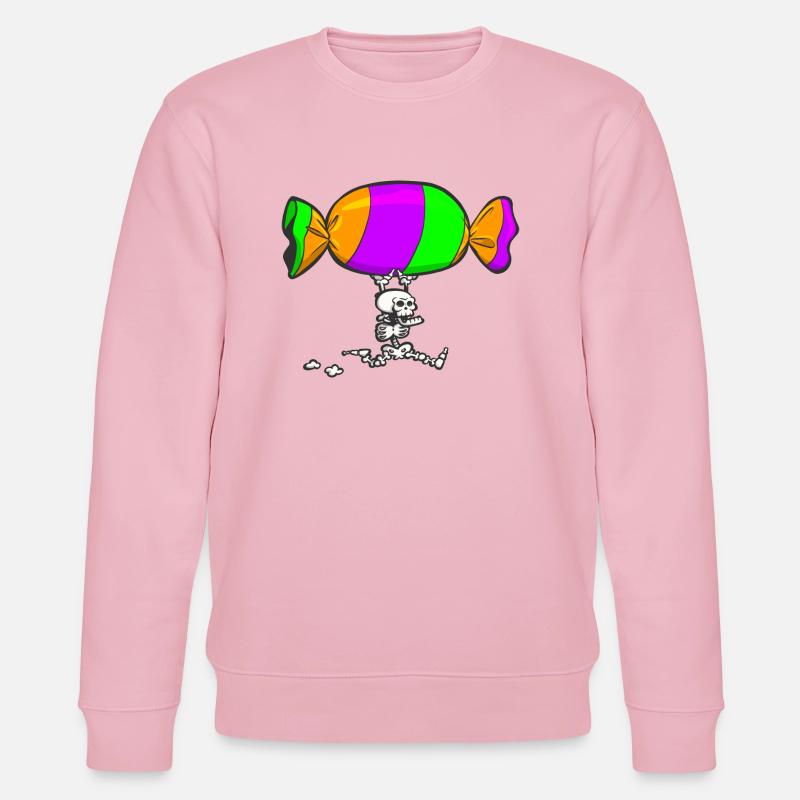 Halloween Skelett 2 - Stanley/Stella Unisex Bio-Sweatshirt CHANGER  - Hellrosa