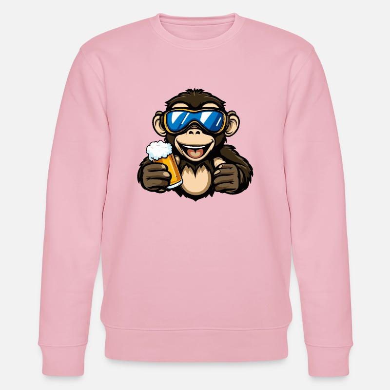 Affe Apres Ski Bier - Stanley/Stella Unisex Bio-Sweatshirt CHANGER  - Hellrosa