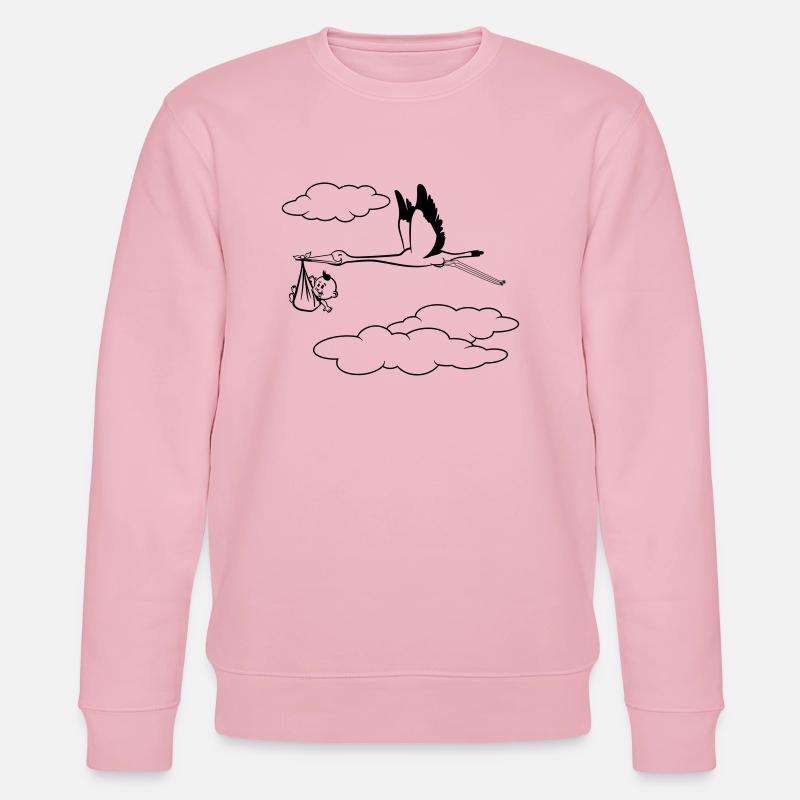cigognes bébé - Sweat bio CHANGER Stanley/Stella Unisexe - rose pâle