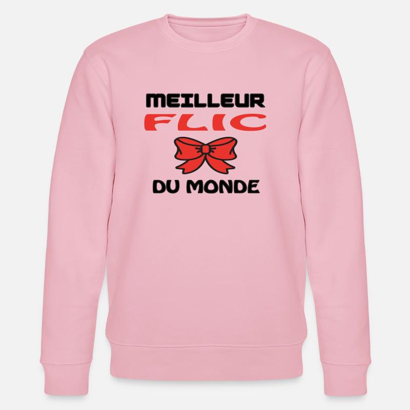 BESTER COP DER WELT - Stanley/Stella Unisex Bio-Sweatshirt CHANGER  - Hellrosa