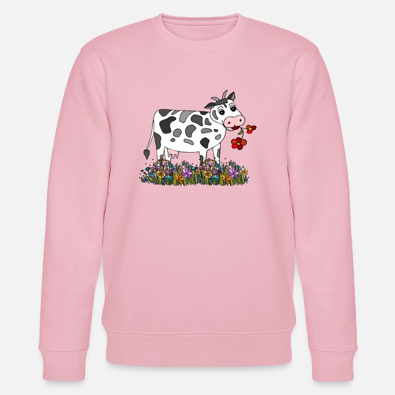 Kuh - Stanley/Stella Unisex Bio-Sweatshirt CHANGER  - Hellrosa