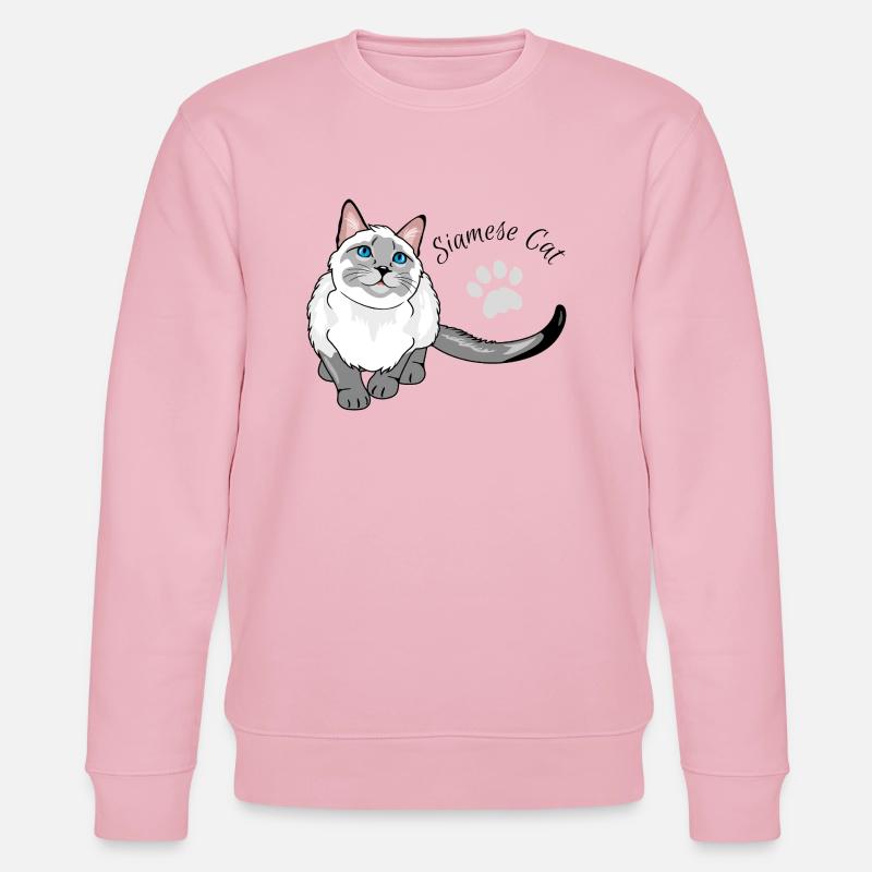 Neugierige Siamkatze - Stanley/Stella Unisex Bio-Sweatshirt CHANGER  - Hellrosa