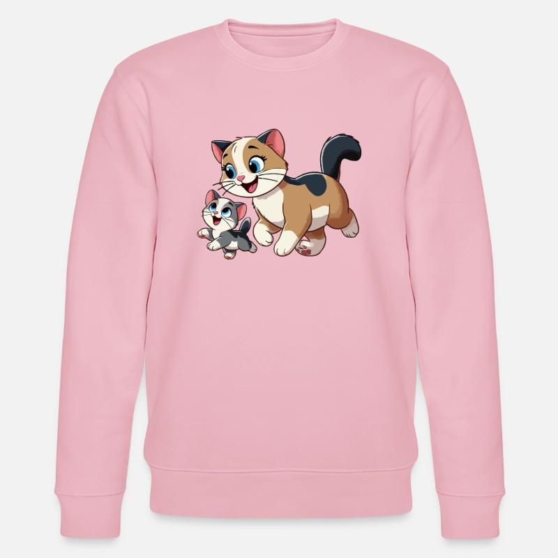 Englisch Kurzhaar Mutter und Kind - Stanley/Stella Unisex Bio-Sweatshirt CHANGER  - Hellrosa