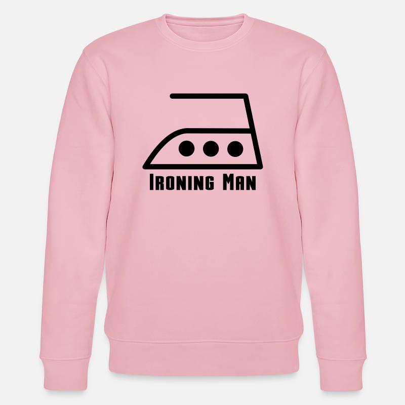 ironing man - Stanley/Stella Unisex Bio-Sweatshirt CHANGER  - Hellrosa