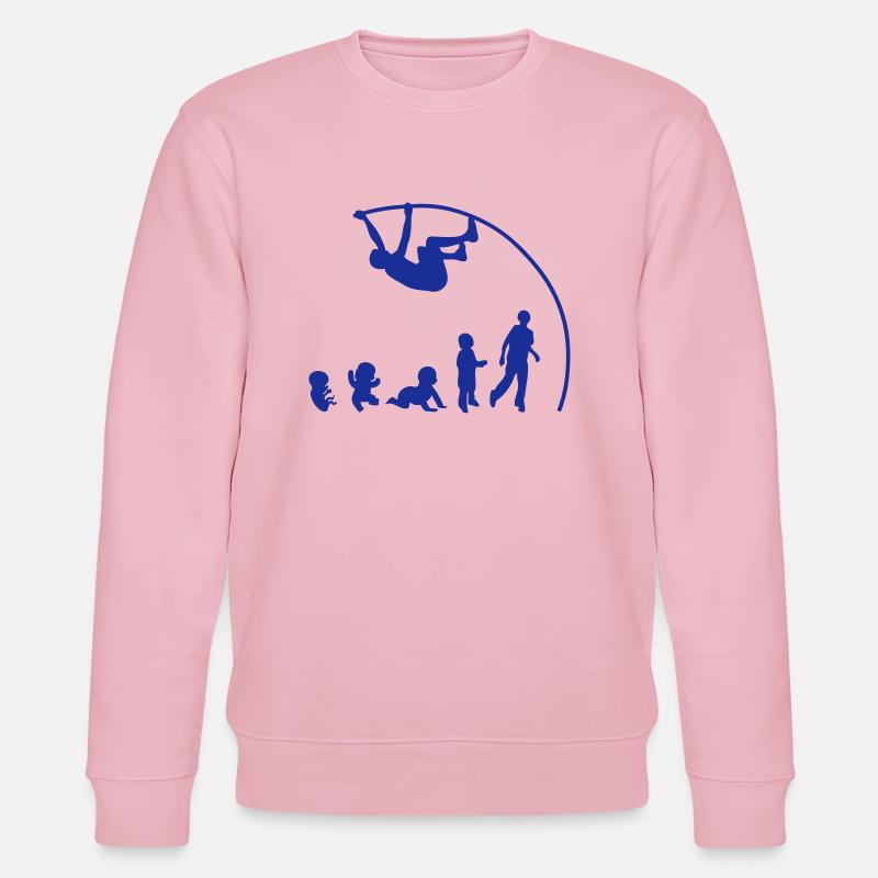 Evolution pole vault perch - Stanley/Stella CHANGER Unisex Organic Sweatshirt - cotton pink