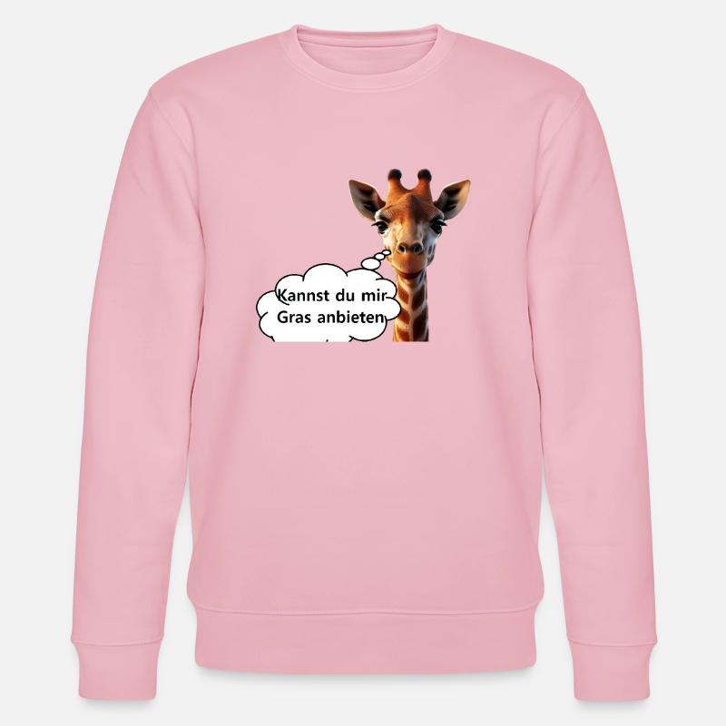 Giraffen-Humor: Gras & Joint - Stanley/Stella Unisex Bio-Sweatshirt CHANGER - Hellrosa