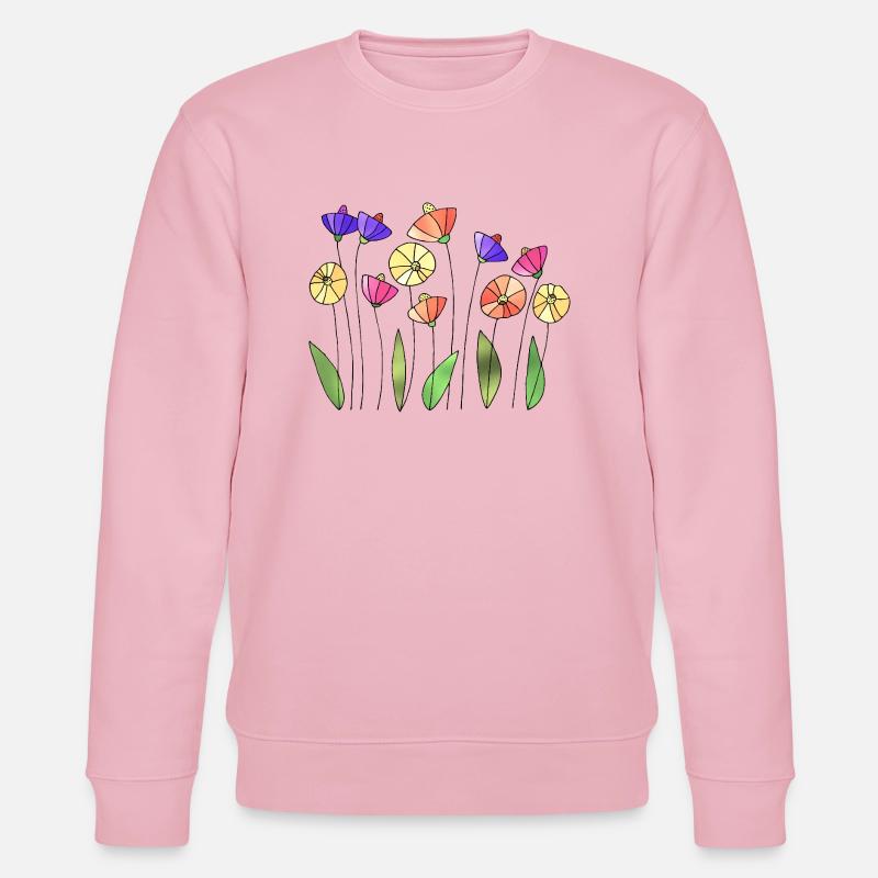 Blumen - Stanley/Stella Unisex Bio-Sweatshirt CHANGER  - Hellrosa