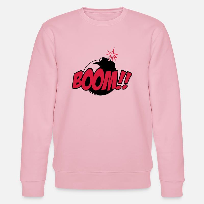 boom - comic sound - Stanley/Stella Unisex Bio-Sweatshirt CHANGER  - Hellrosa