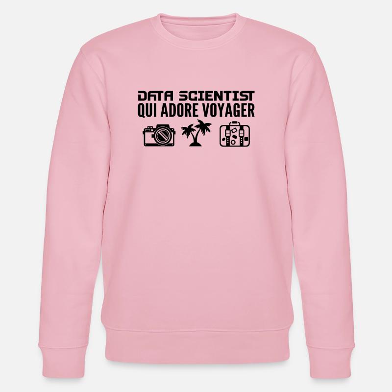 Voyageurs & Data Scientists : Passion & Découverte - Sweat bio CHANGER Stanley/Stella Unisexe - rose pâle