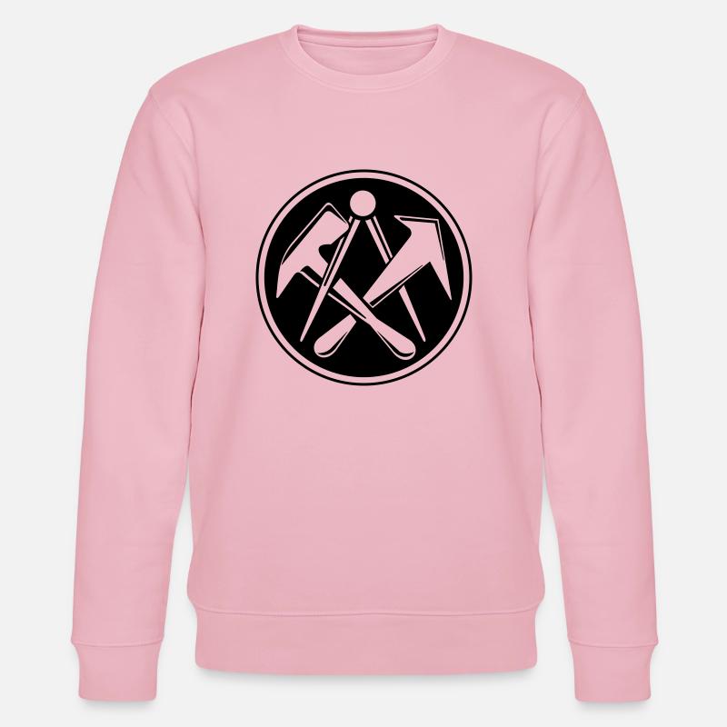 Dachdecker symbol - Stanley/Stella Unisex Bio-Sweatshirt CHANGER  - Hellrosa