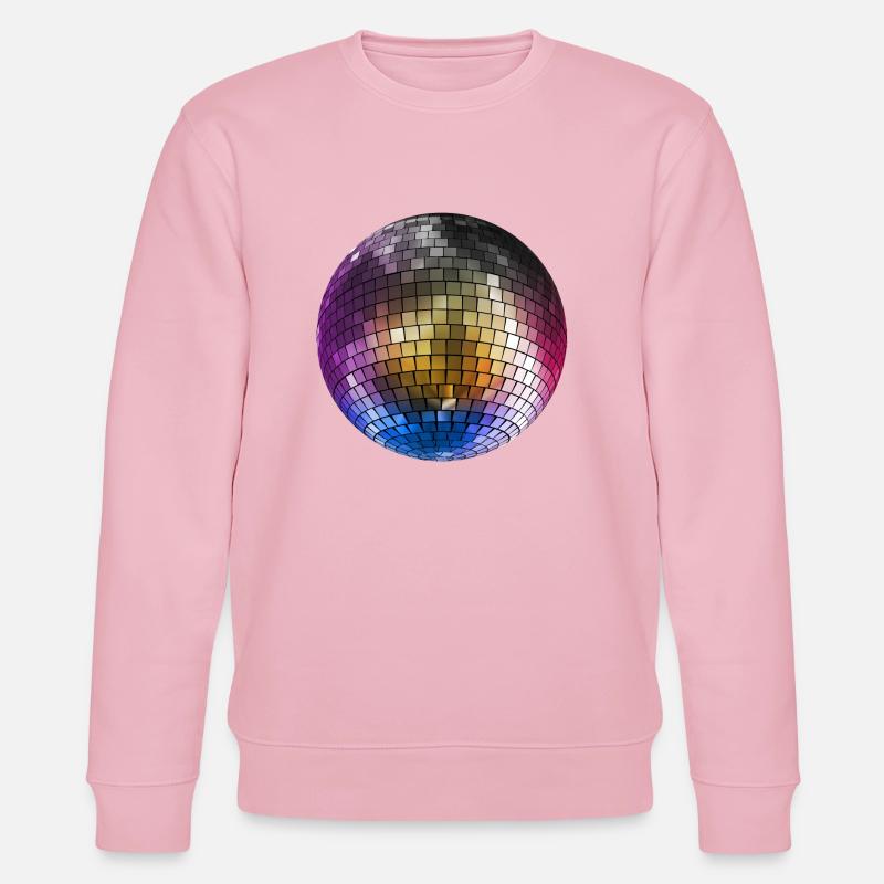 Diskokugel Mirrorball farbig - Stanley/Stella Unisex Bio-Sweatshirt CHANGER  - Hellrosa