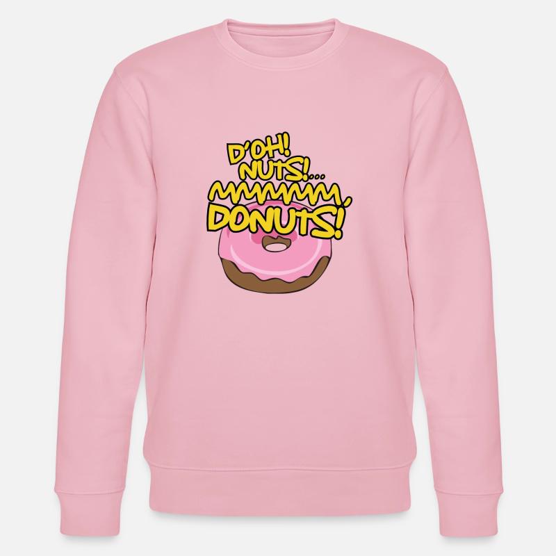 D'OH NUTS (Donuts) - Sweat bio CHANGER Stanley/Stella Unisexe - rose pâle