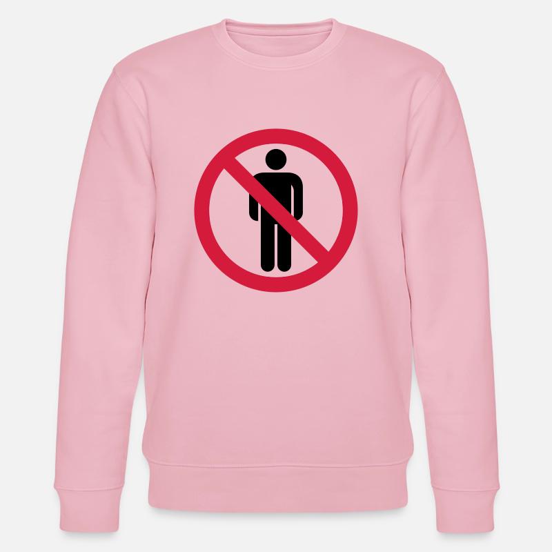 verboten dagegen hinweis schild hass menschen leut - Stanley/Stella Unisex Bio-Sweatshirt CHANGER  - Hellrosa