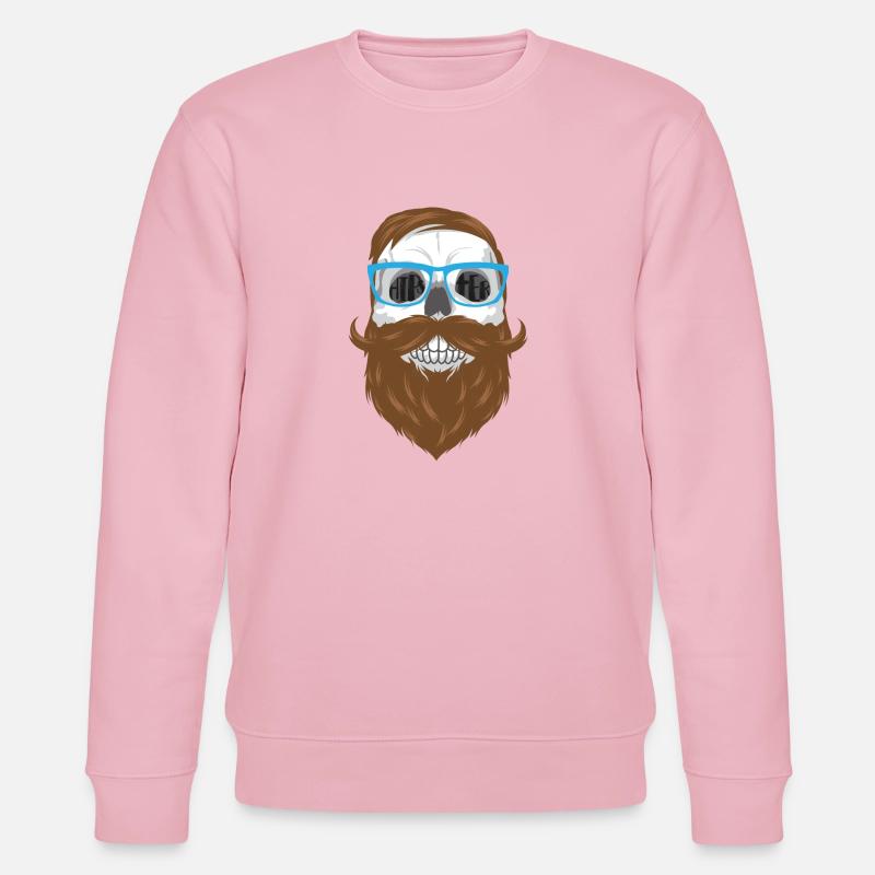 Hipster Face - Stanley/Stella Unisex Bio-Sweatshirt CHANGER  - Hellrosa