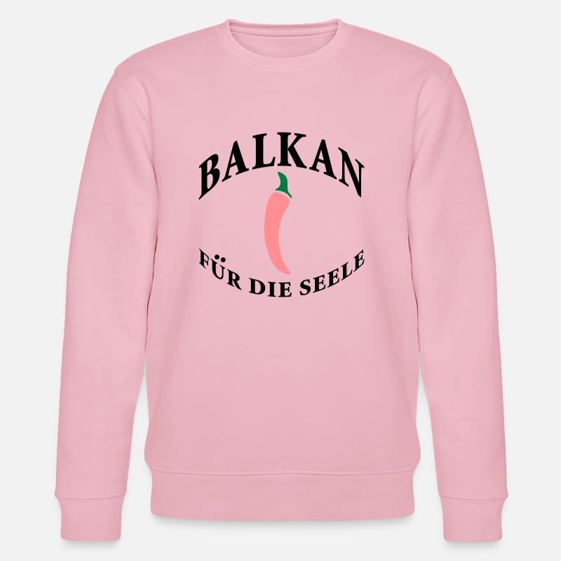 balkan für die seele - Stanley/Stella Unisex Bio-Sweatshirt CHANGER  - Hellrosa