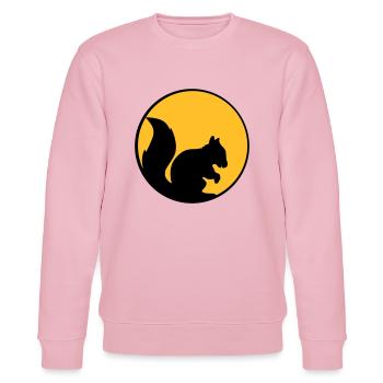 mond nacht sonne kreis rund logo silhouette schwar - Stanley/Stella Unisex Bio-Sweatshirt CHANGER  - Hellrosa - Vorne - Jaron (178cm) & Liana (172cm)